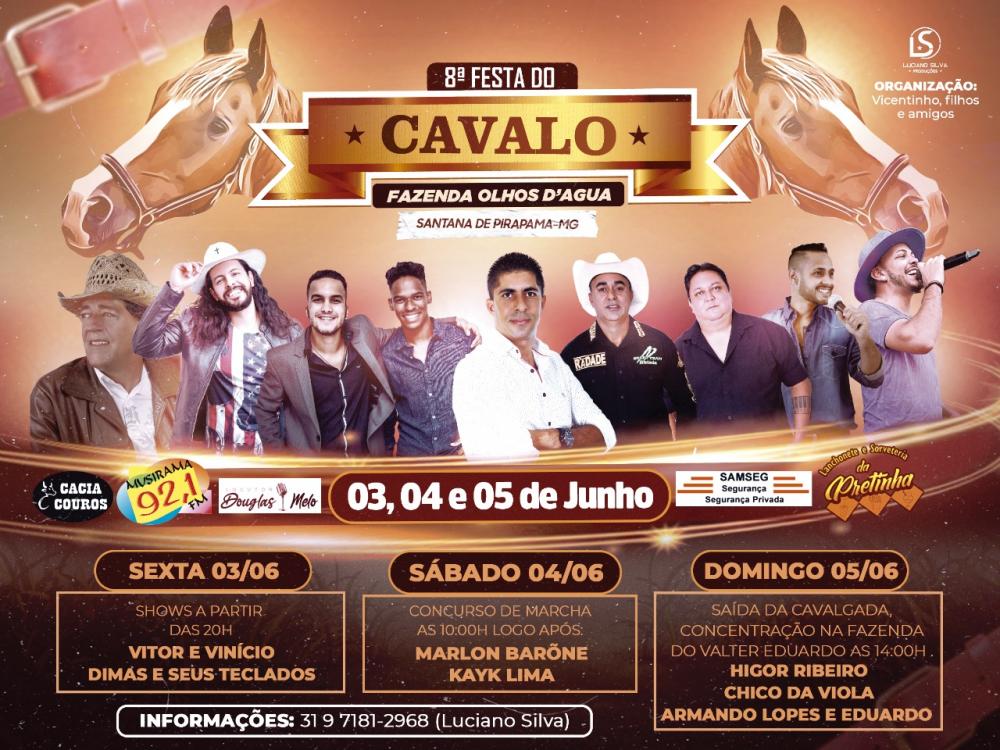 8ª Festa do Cavalo acontece neste fim de semana na Fazenda Olhos D Água