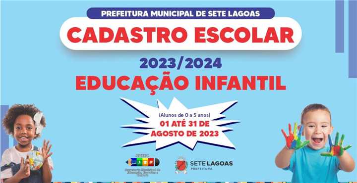 Cadastro Escolar 2024 Para Alunos De 0 A 5 Anos Será Encerrado Nesta Quinta Feira 31 De Agosto 2663
